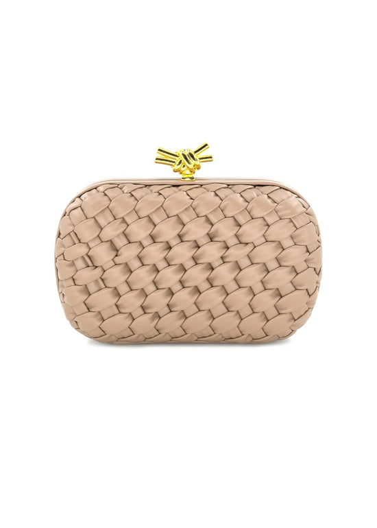 BC HANDBAG WOVEN CLUTCH WITH REMOVABLE CHAIN