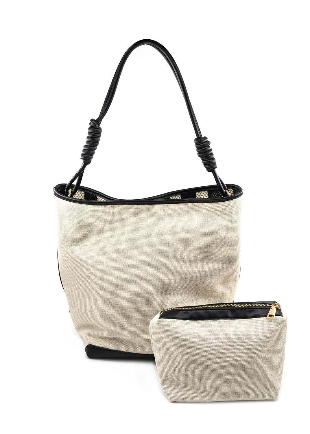 REVERSIBLE CANVAS SHOULDER BAG
