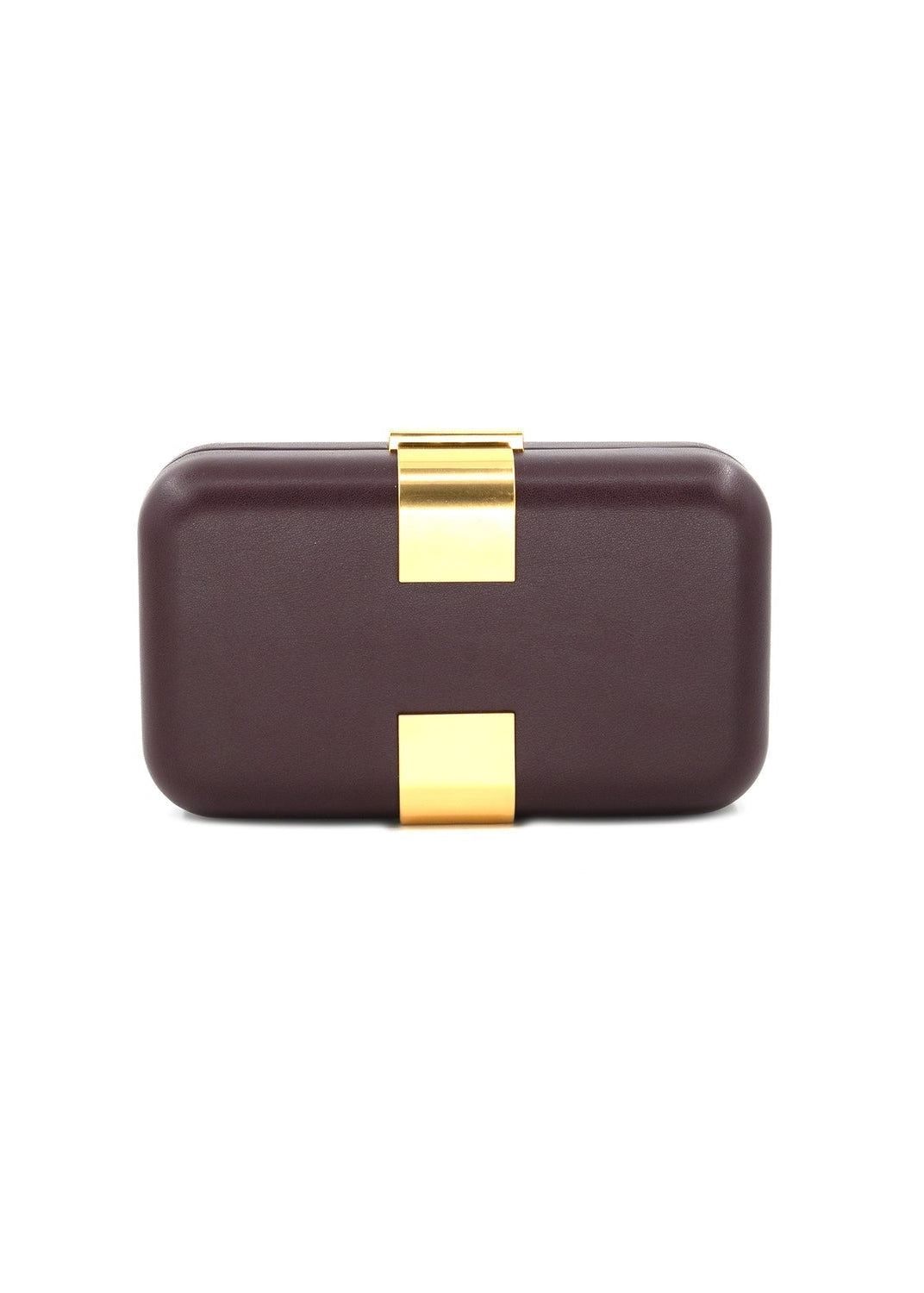 BURGANDY SNAKESKIN HARDCASE EVENING CLUTCH