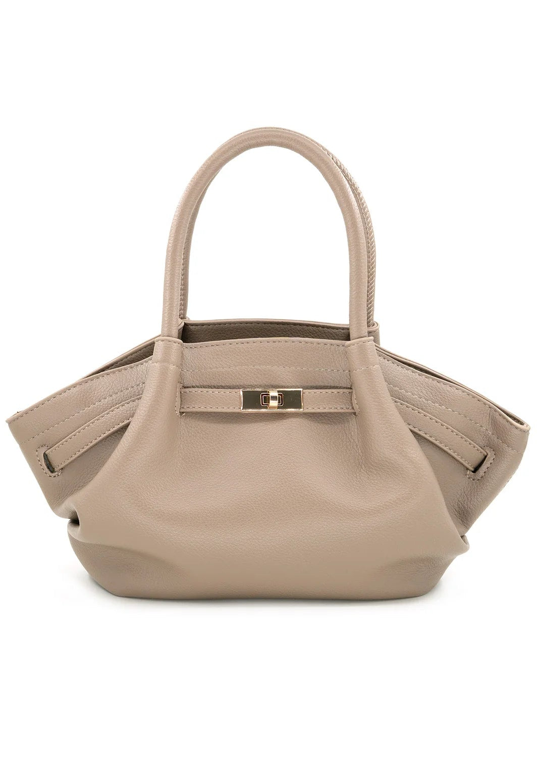 BEIGE SLOUCHY WINGED SHOULDER BAG