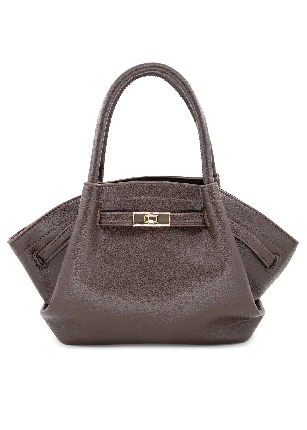 BROWN SLOUCHY WINGED SHOULDER BAG