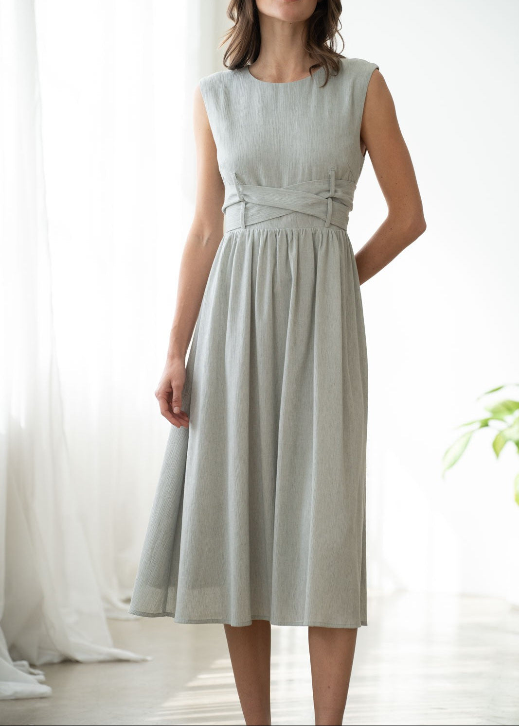 CLAUDIA SLEEVELESS MIDI DRESS