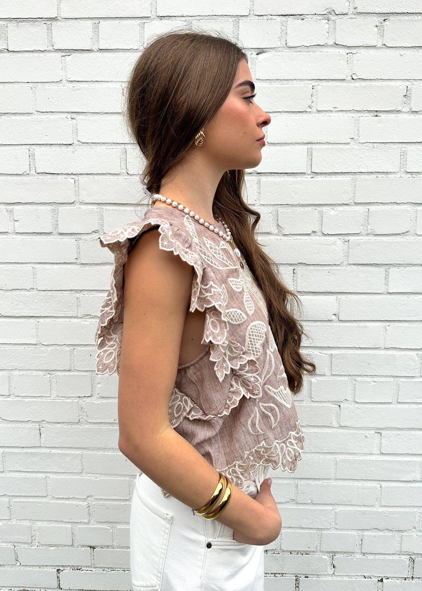 MILLIE FLUTTER SLEEVE TOP