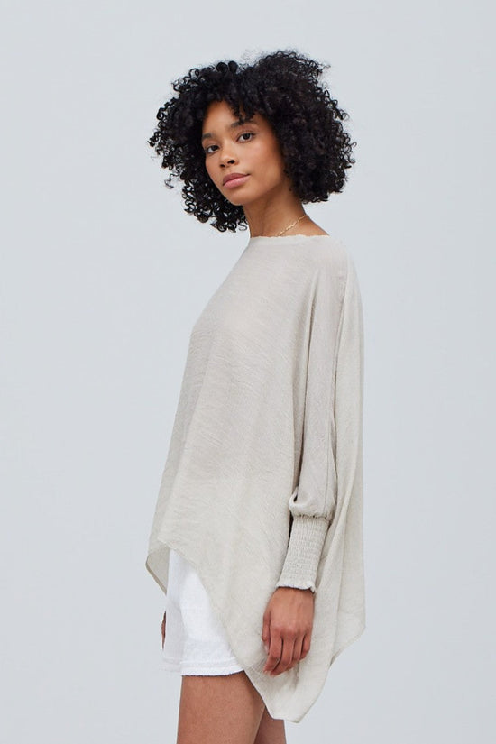 GRADE AND GATHER SMOCKED SLEEVE BLOUSE – FLOWY & FEMININE IN PAPYRUS