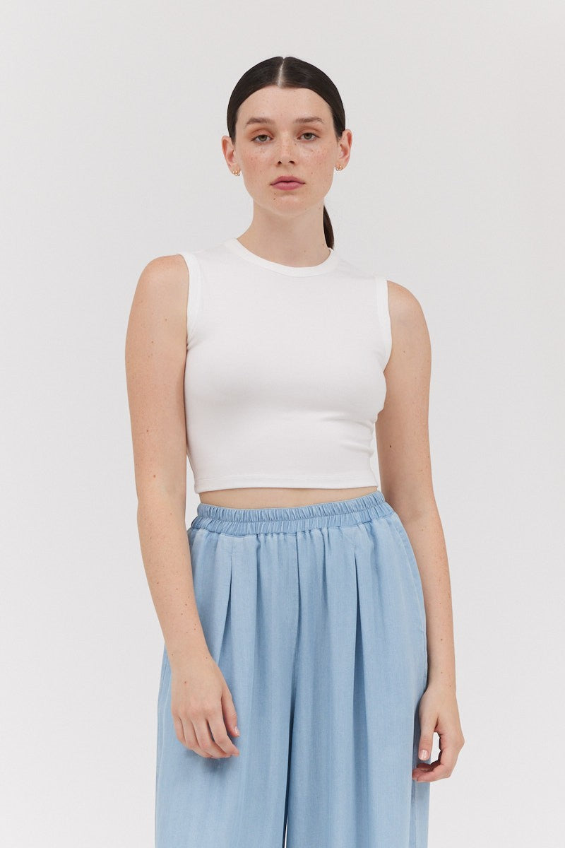 GRADE AND GATHER CROPPED TANK TOP