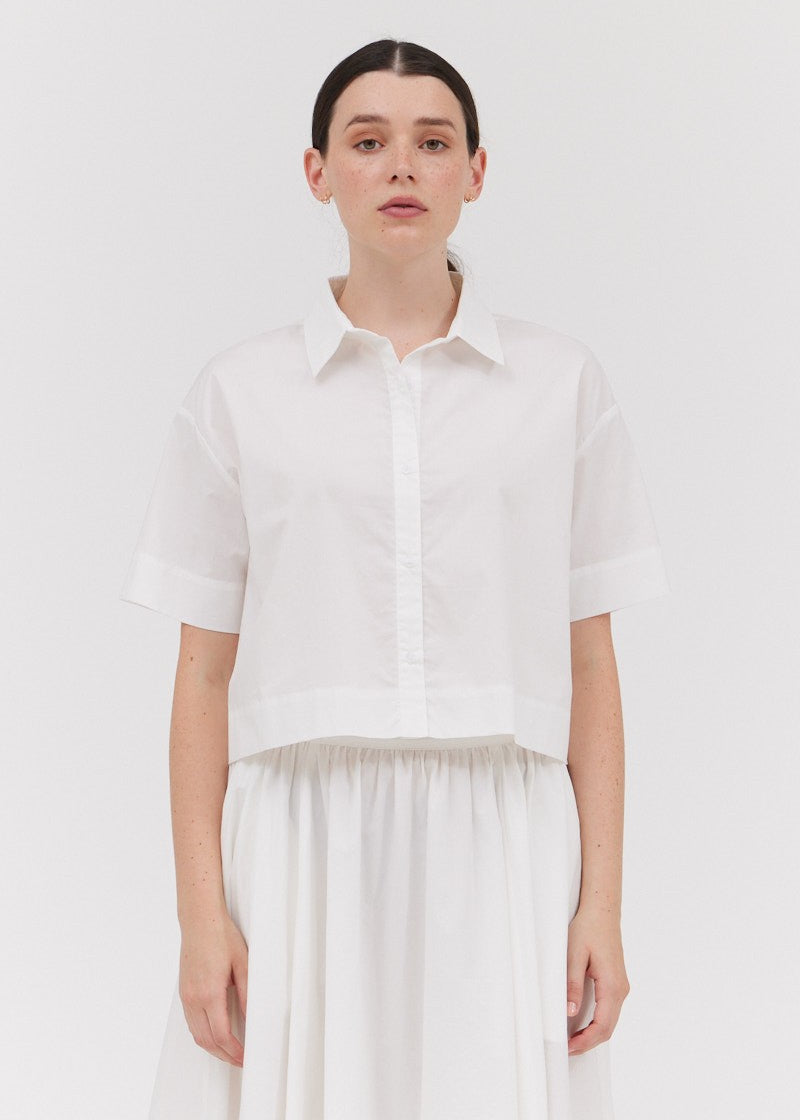 NOEL SHORT SLEEVE CROPPED TOP