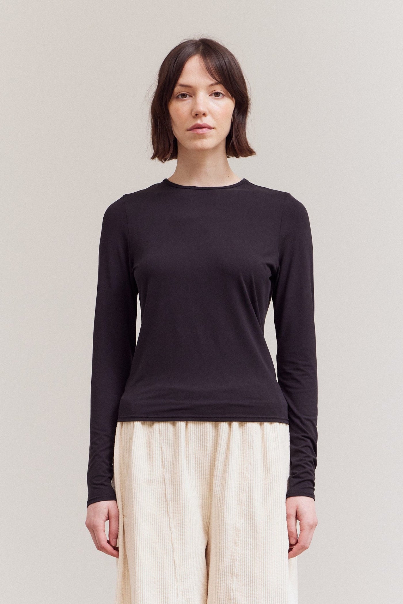 black long sleeve top