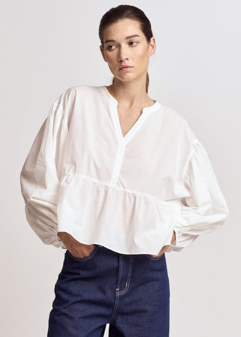CHLOE BALLOON SLEEVE BLOUSE