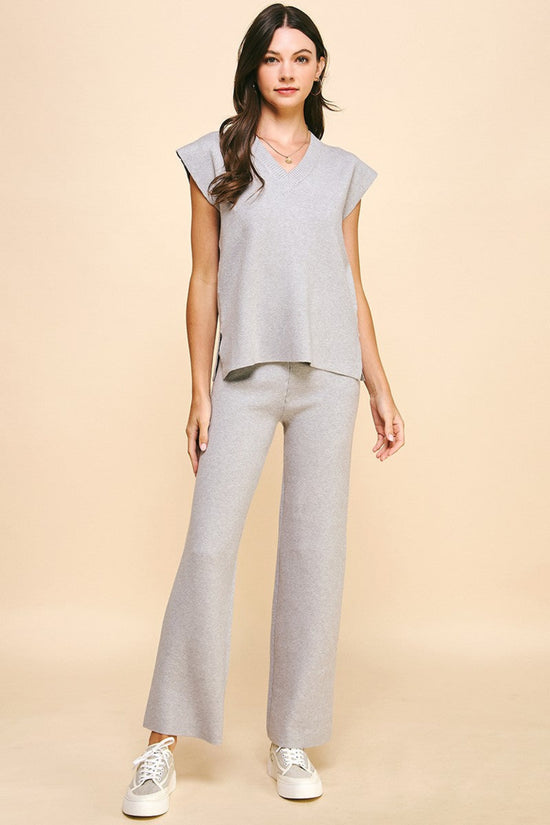 PINCH STRAIGHT LEG SWEATER PANTS – COZY & CHIC GREY SET