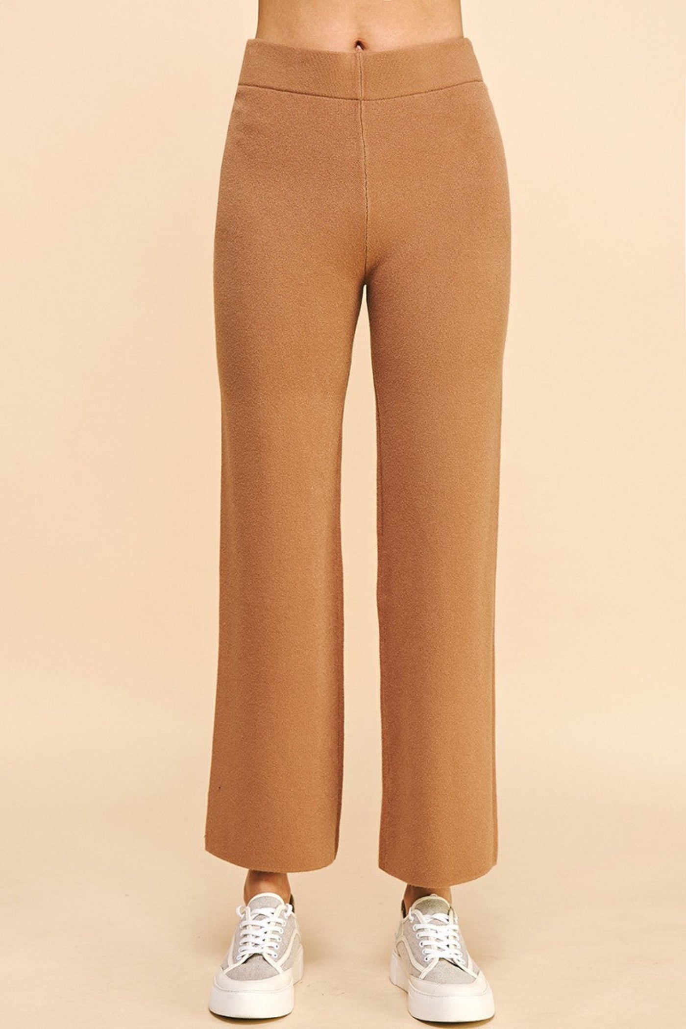 PINCH STRAIGHT LEG SWEATER PANTS – COZY & CHIC CAMEL PANTS