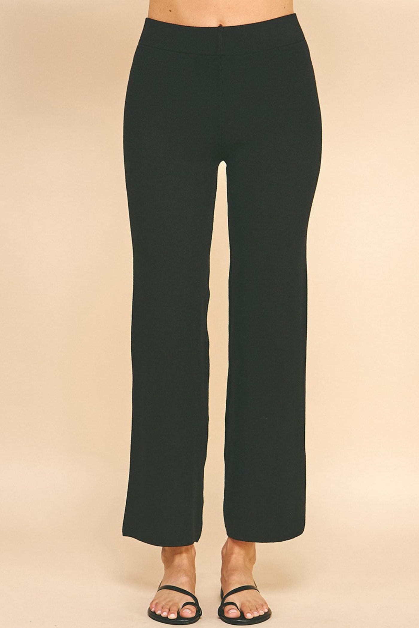 PINCH STRAIGHT LEG SWEATER PANTS – COZY & CHIC BLACK PANTS