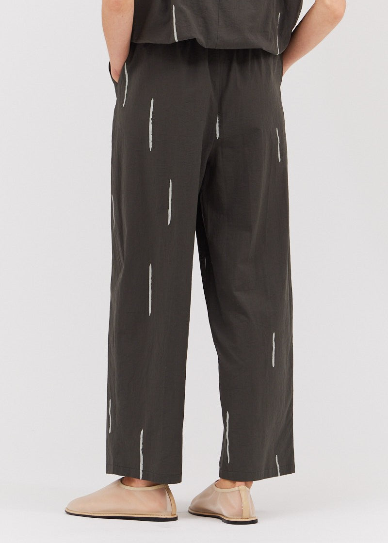 GRADE & GATHER COTTON PRINT PANTS – MATCHSTICK PRINT WITH A RELAXED, EASY FIT BRUNCH 