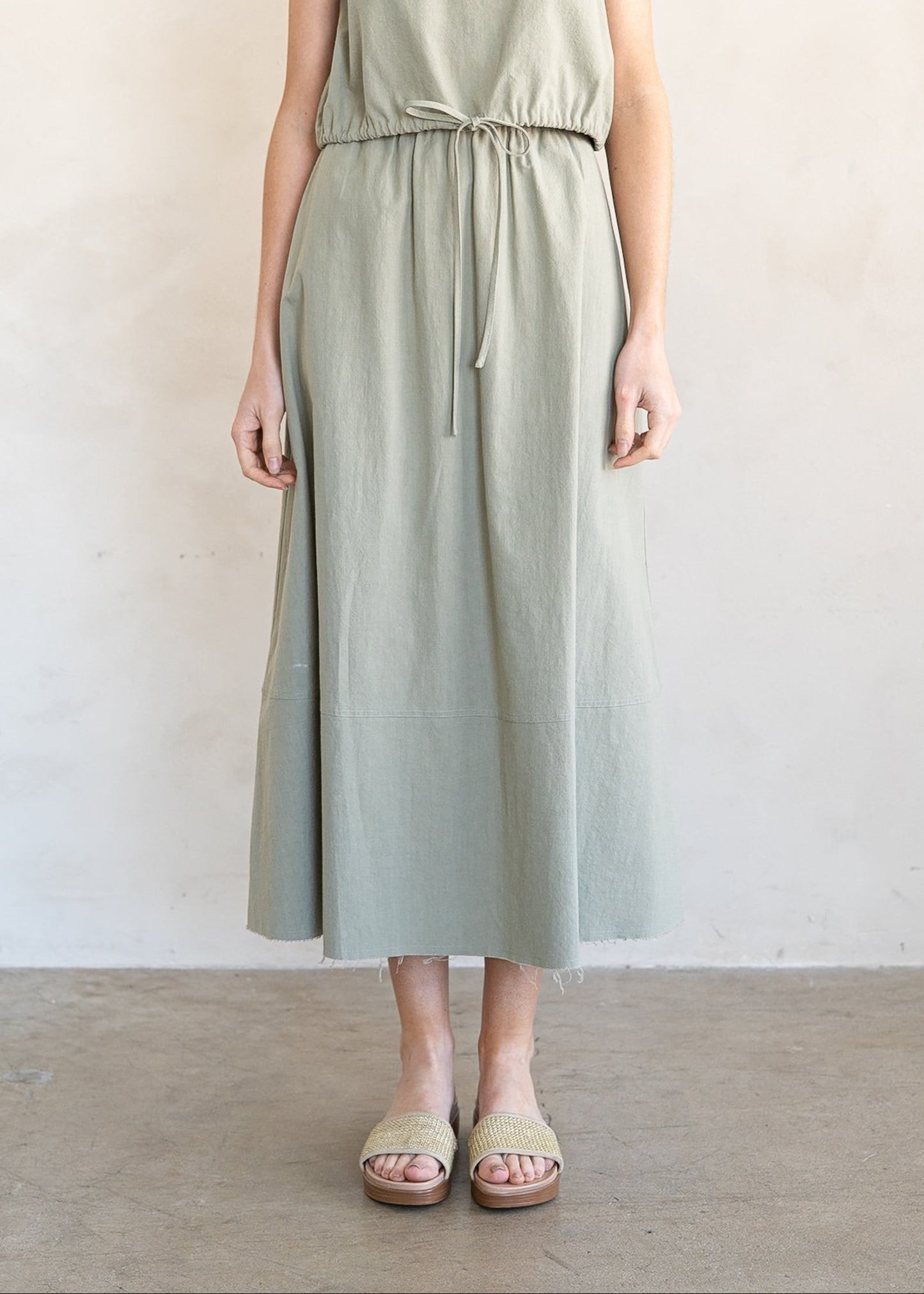 TANA FLARED MIDI SKIRT