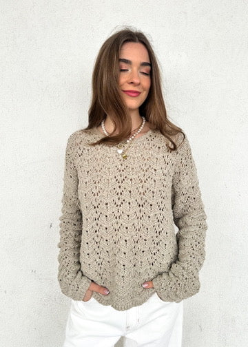 ELLE KNIT CHEVRON SWEATER