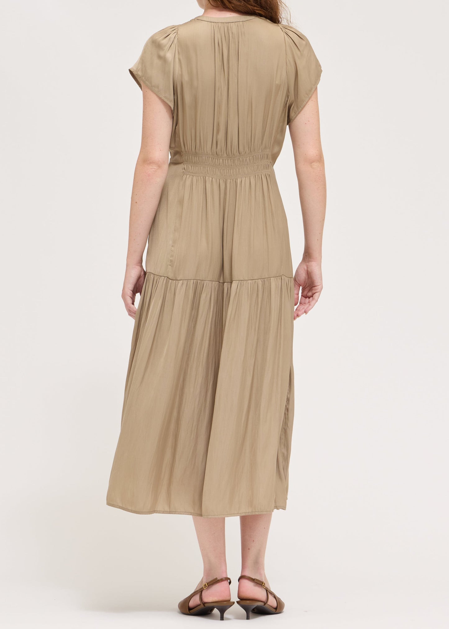 SATIN MIDI DRESS