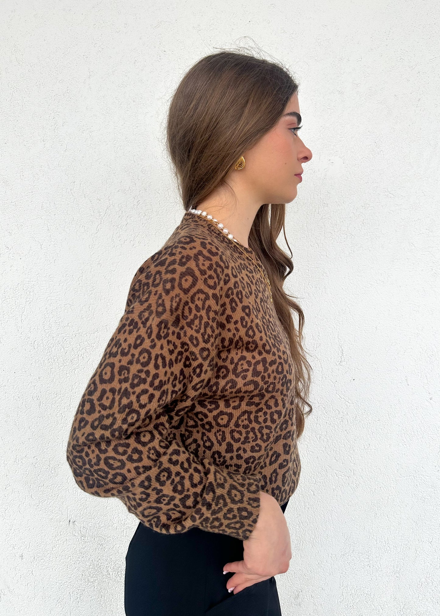 LILLIAN LEOPARD CREWNECK SWEATER