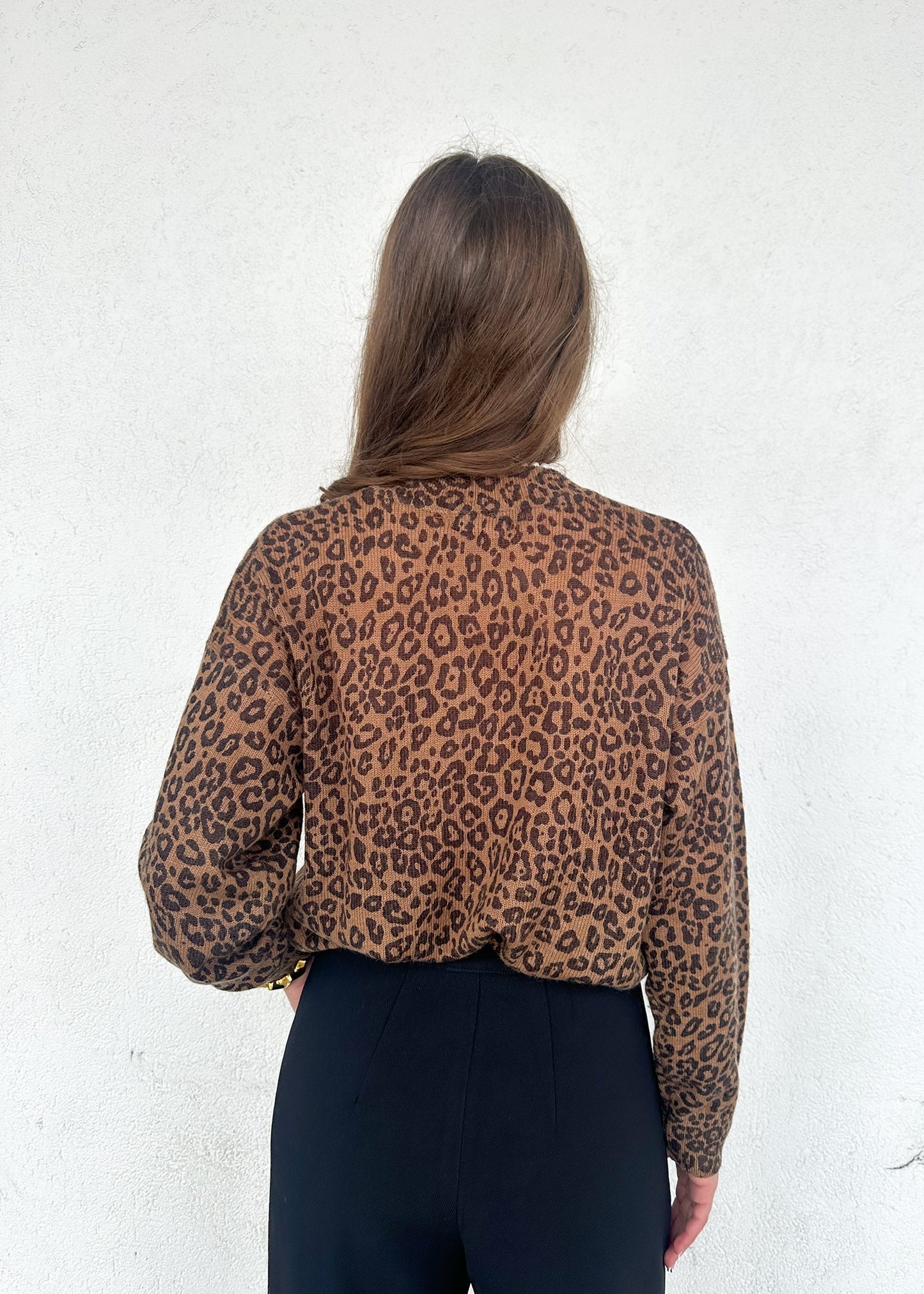 LILLIAN LEOPARD CREWNECK SWEATER