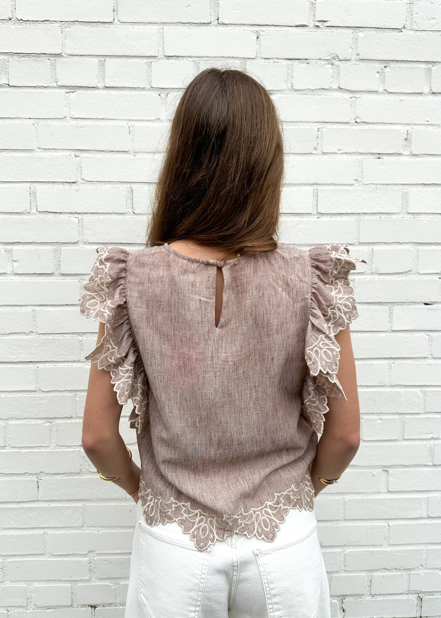 MILLIE FLUTTER SLEEVE TOP