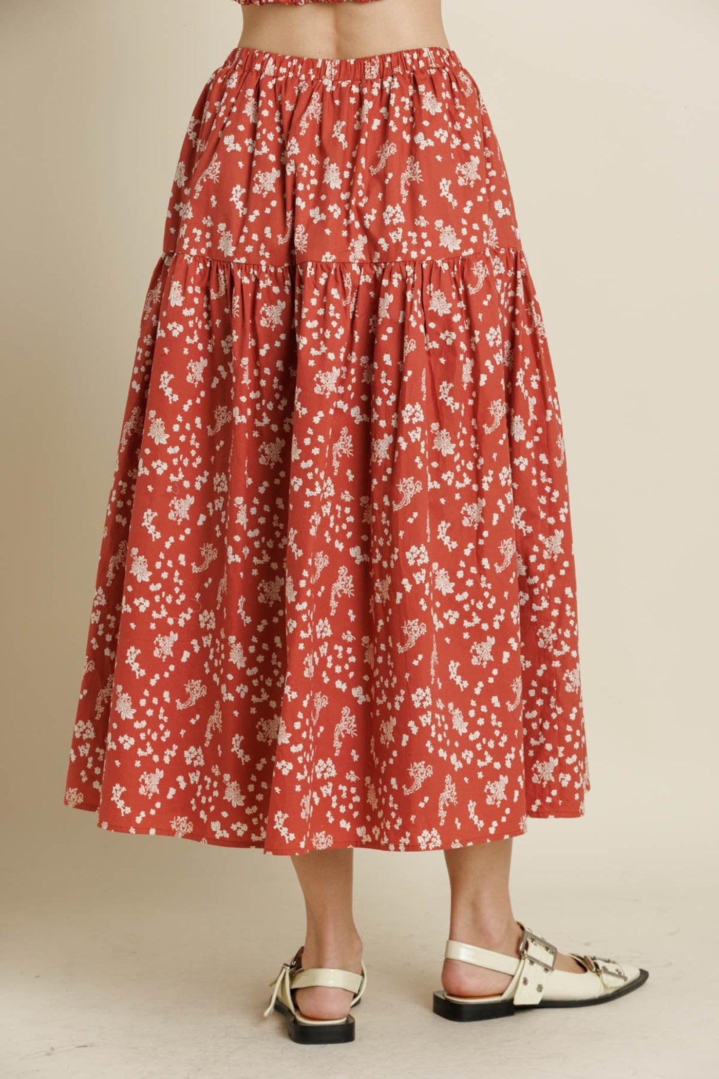 AUREUM FLORAL MAXI SKIRT – A FLOWY COTTON POPLIN SKIRT WITH A ROMANTIC PRINT AND COMFORTABLE FIT