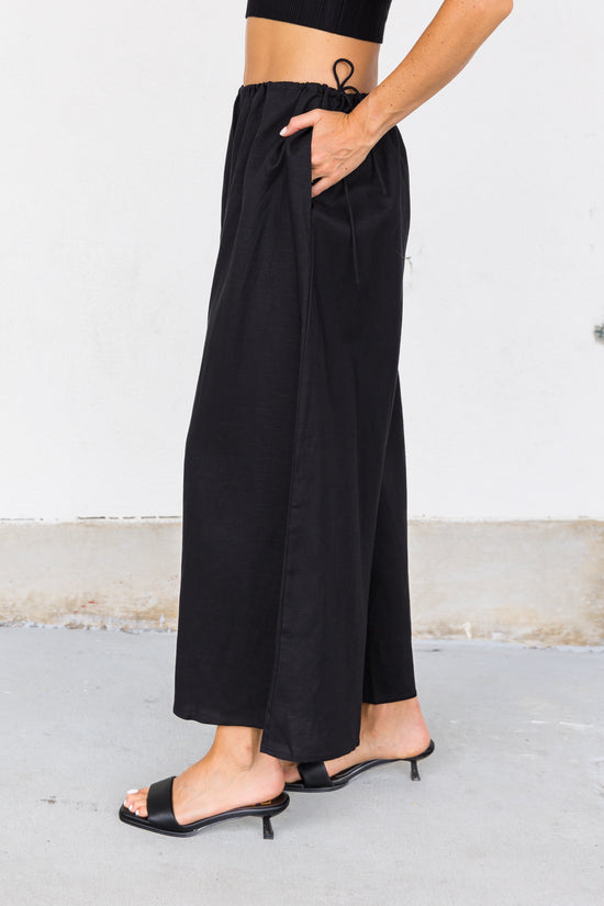 MOD REF ANKLE LENGTH WIDE-LEG PANT WITH POCKETS