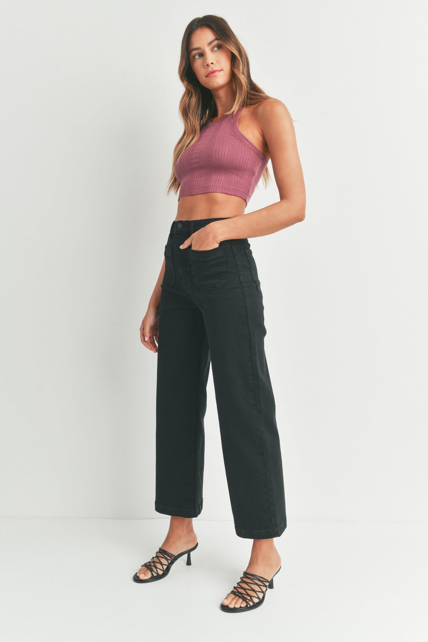 JBD BLACK JEANS WITH FRONT POCKETS