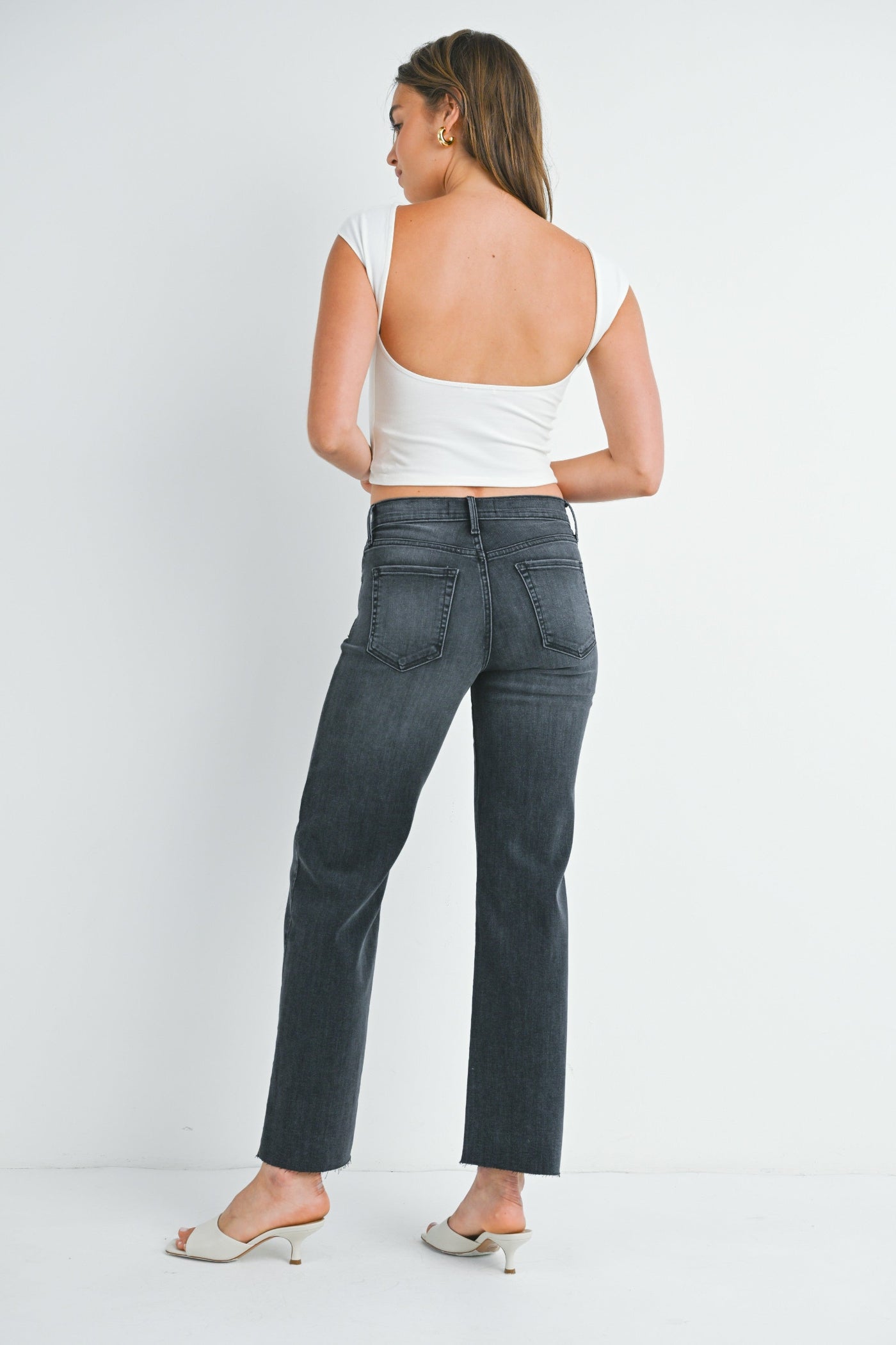 GREY SLIM PALAZZO WITH SCISSOR CUT – MODERN & FLATTERING FIT