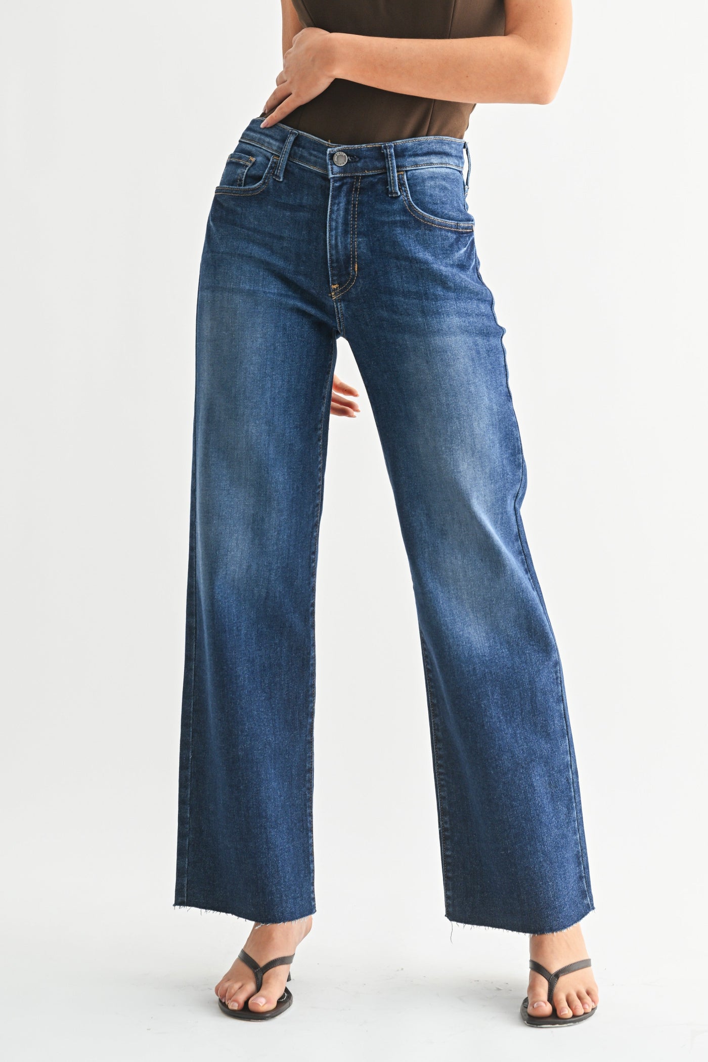 JUST BLACK DENIM SLIM PALAZZO WITH SCISSOR CUT – MODERN & FLATTERING FIT