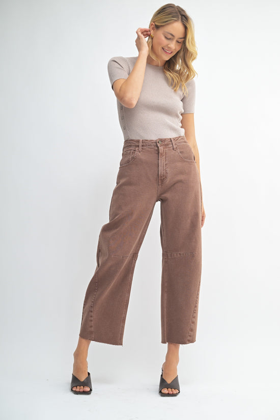 JUST BLACK DENIM THE SEAMED BARREL JEAN – OFF-WHITE DENIM WITH A RELAXED, VINTAGE-INSPIRED FIT