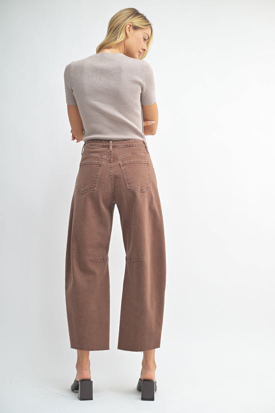 JUST BLACK DENIM THE SEAMED BARREL JEAN – OFF-WHITE DENIM WITH A RELAXED, VINTAGE-INSPIRED FIT