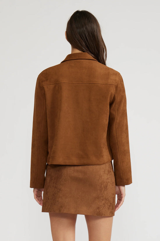 lucy paris BRENT SUEDE JACKET – TOFFEE
