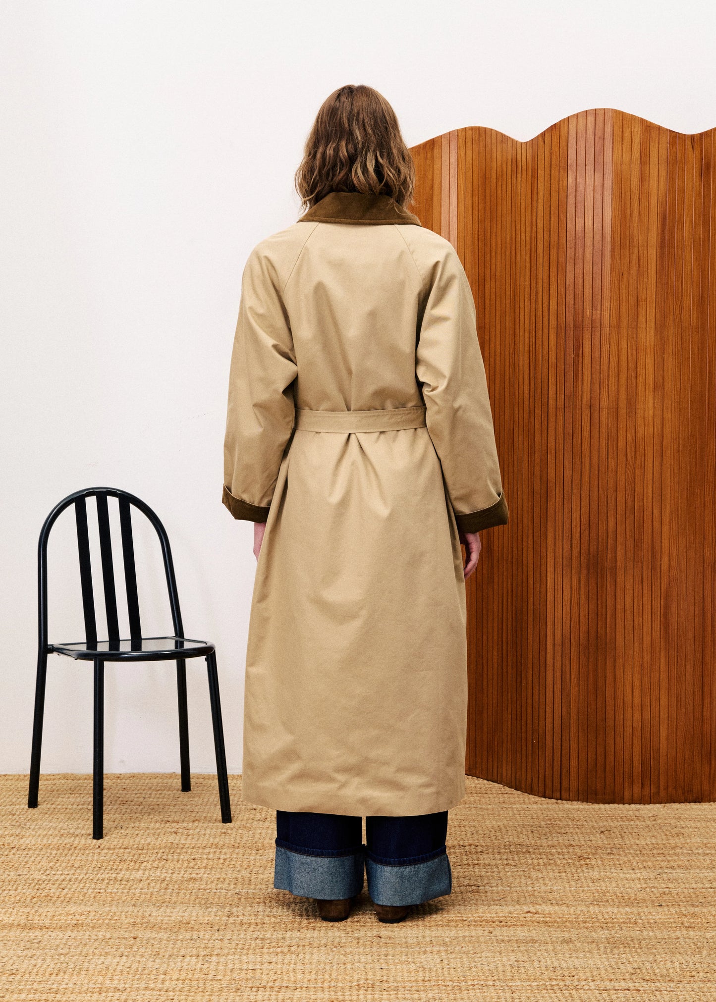 FRNCH TRENCH SAND BEIGE LONG COTTON COAT