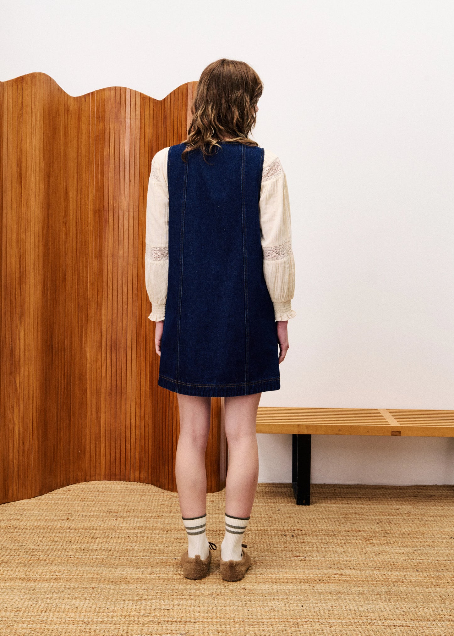 FRNCH NALA MIDNIGHT BLUE STRAIGHT DENIM DRESS