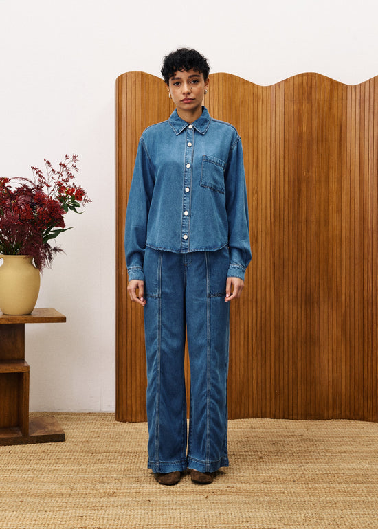 FRNCH BALSAMINE BLUE DENIM PANTS