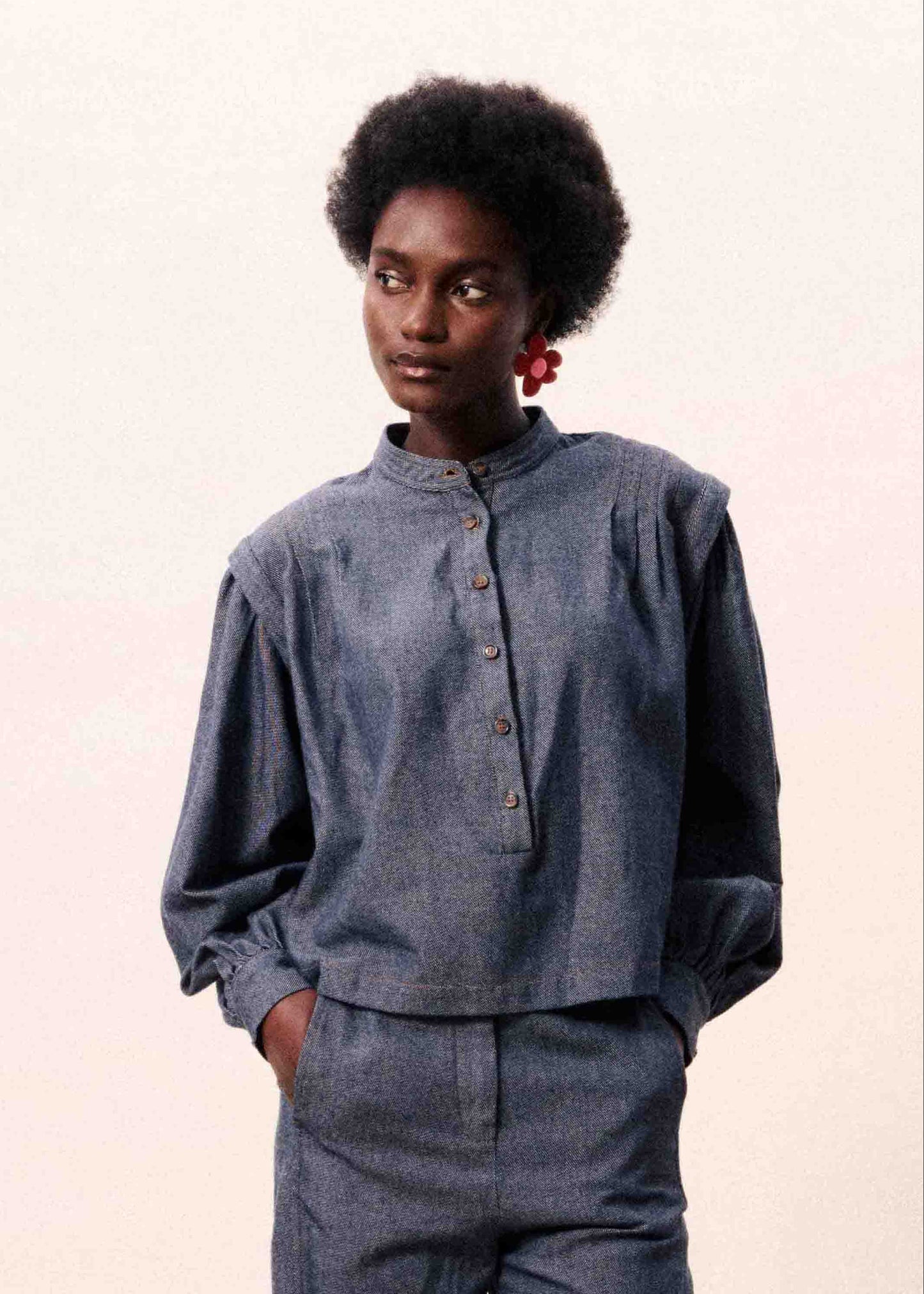 ONDINA NAVY BLUE SHIRT