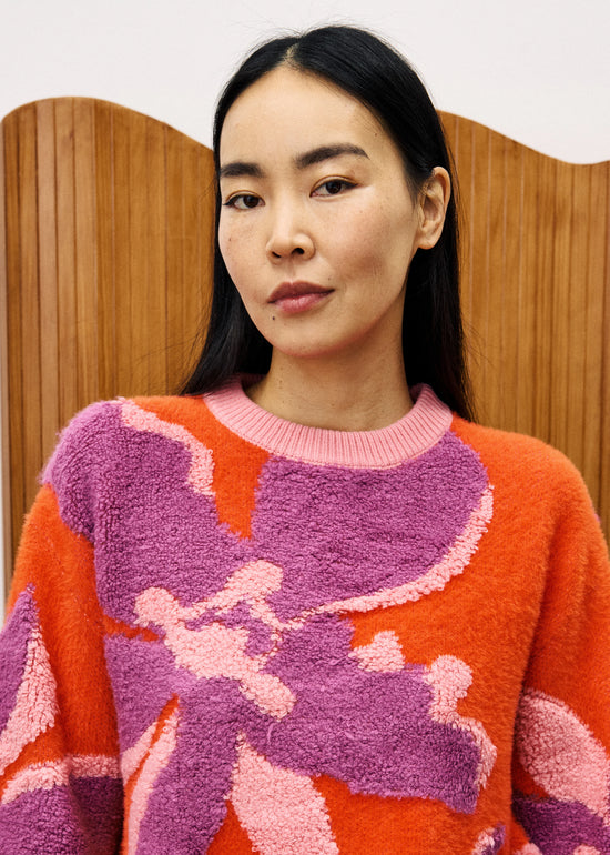 AYME ORANGE KNIT SWEATER