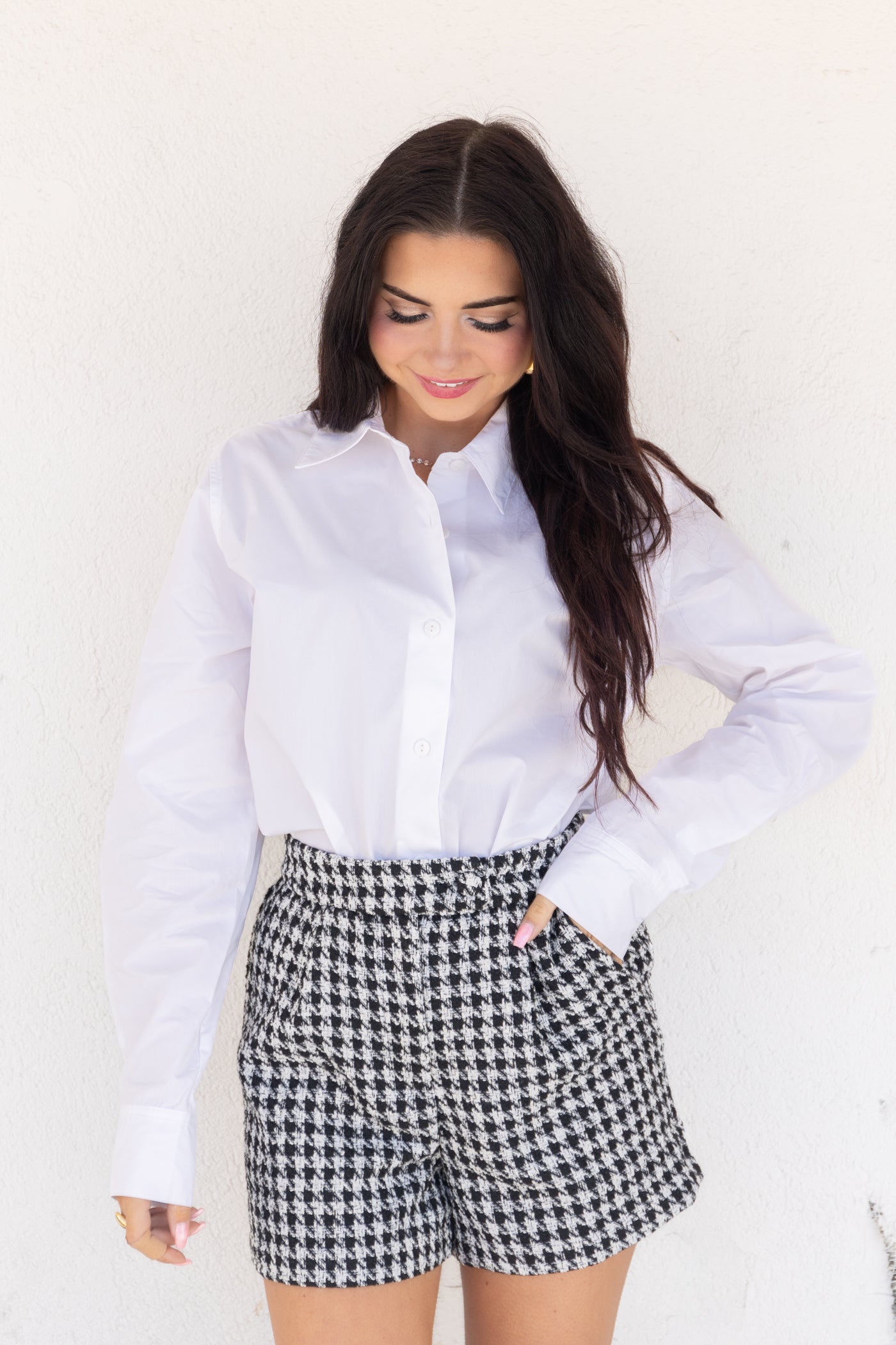 BEATRICE WHITE BUTTON-UP