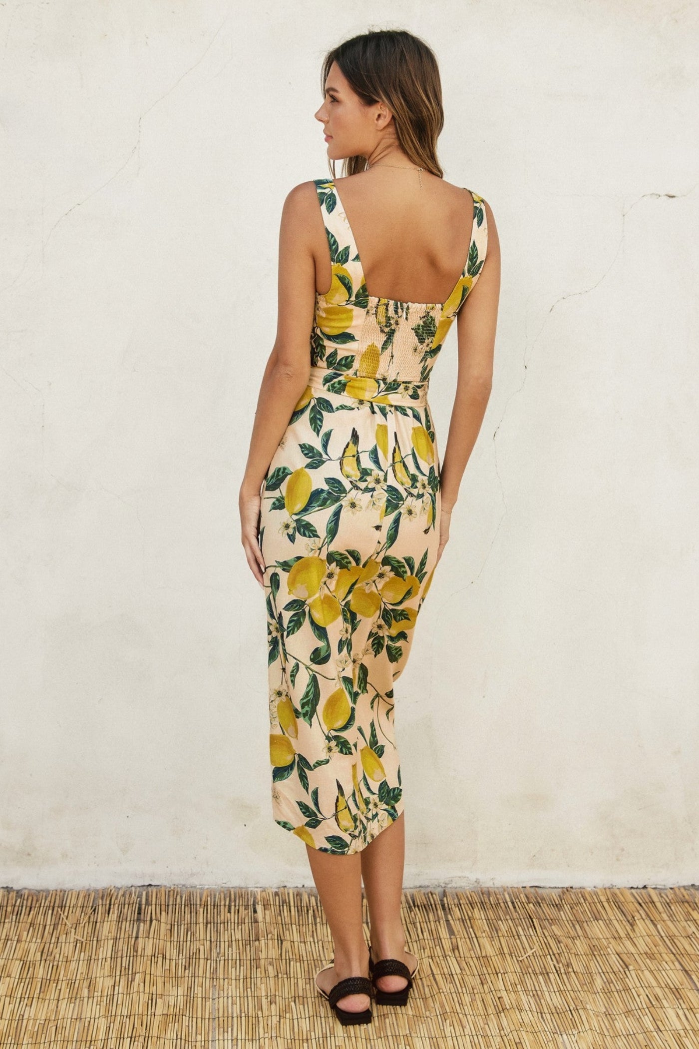 LEMON PRINT TULIP DRESS