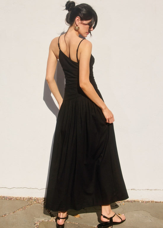 ELLE DROP WAIST RUCHED MAXI DRESS