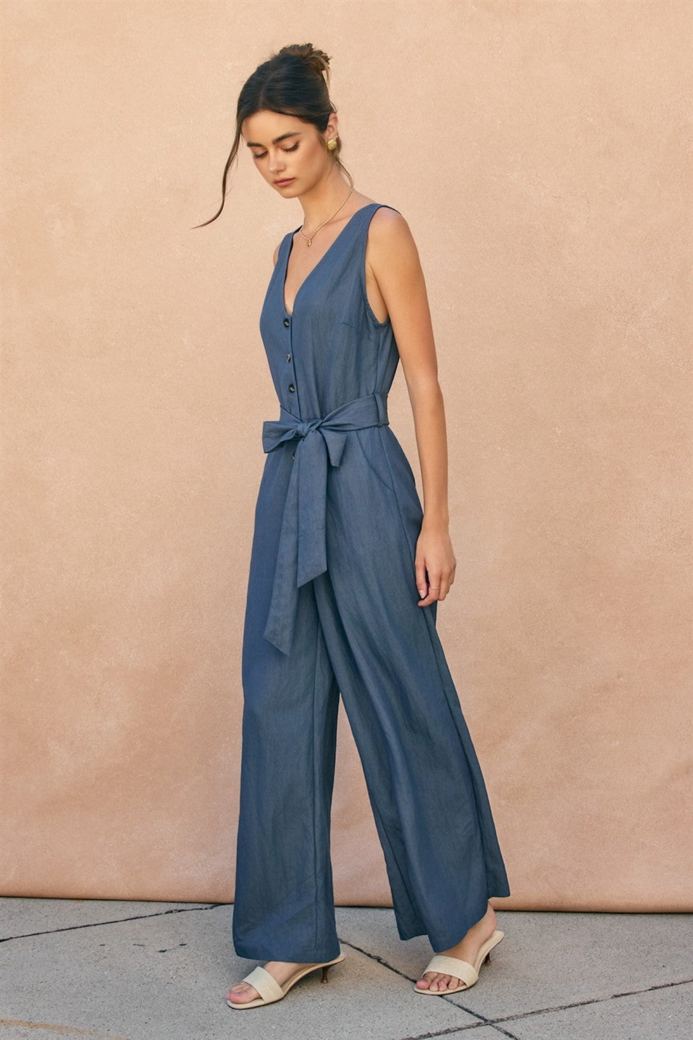 LIZZIE BUTTON DOWN JUMPSUIT