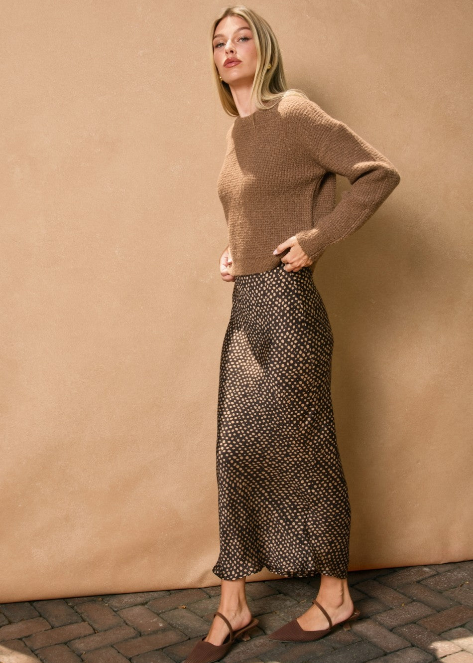 POLKA DOT MAXI SKIRT