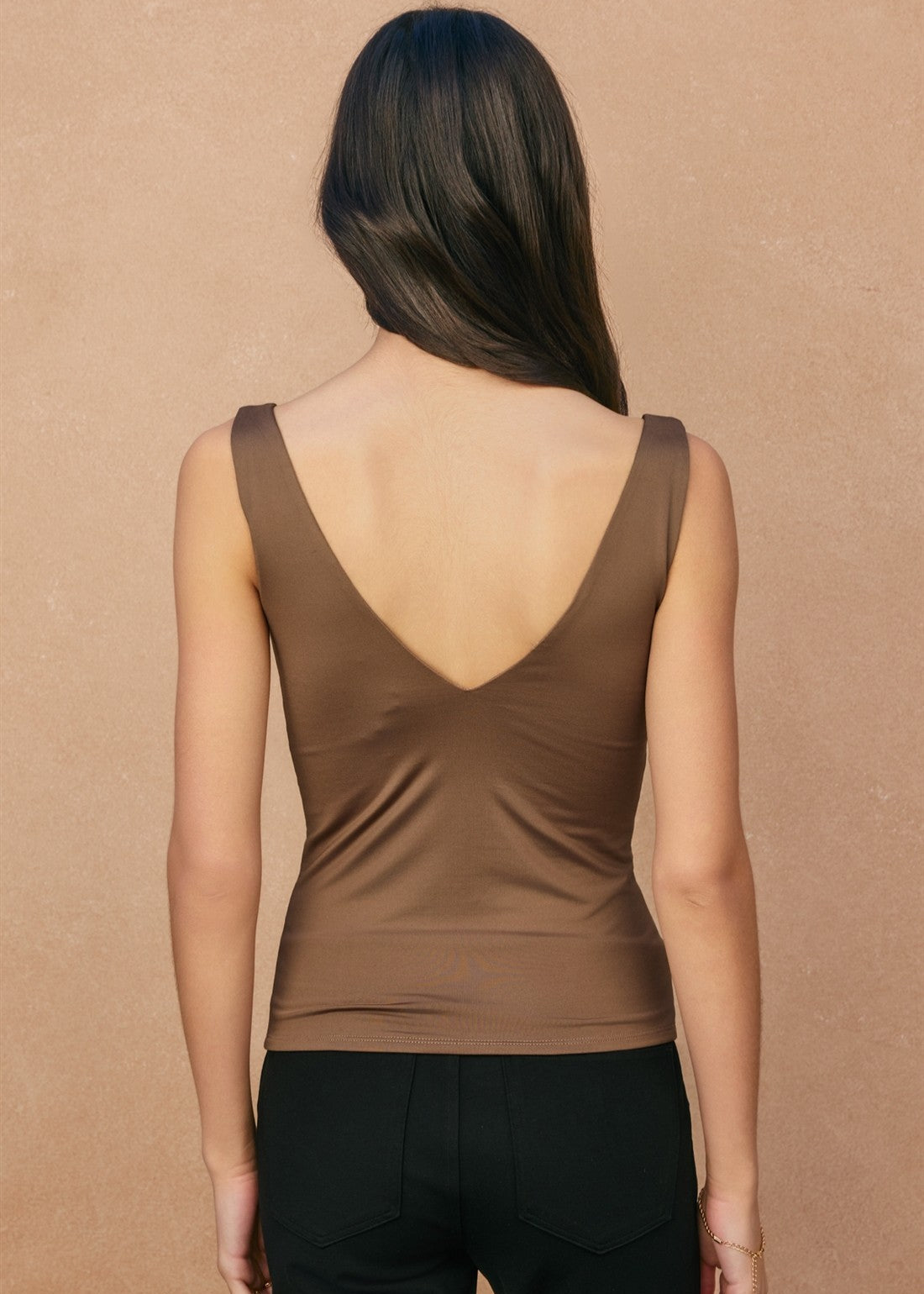 CASSANDRA MOCHA TANK TOP