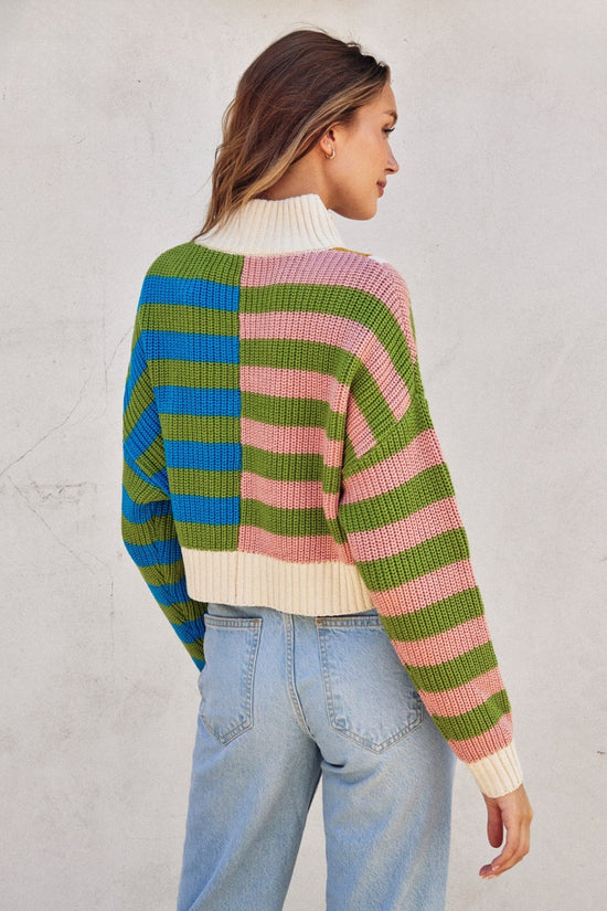 STRIPED CROPPED SWEATER