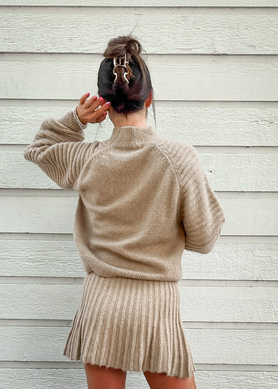 SOFIE THE LABEL RIBBED KNIT HIGH NECK SWEATER 