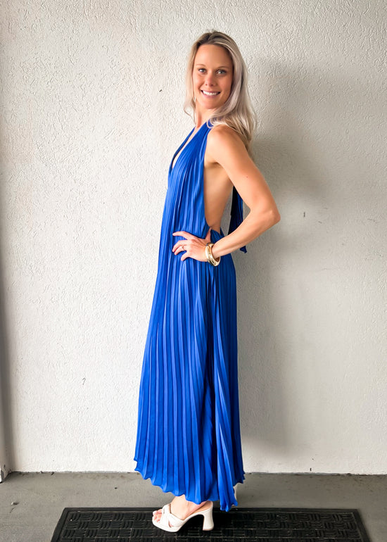 AUBREY PLEATED MAXI DRESS
