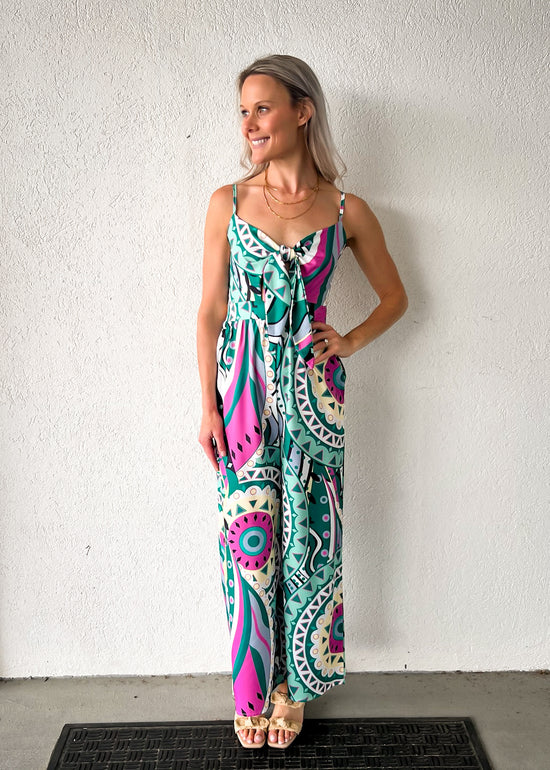 SUNDAYUP TROPICAL PRINT JUMPSUIT