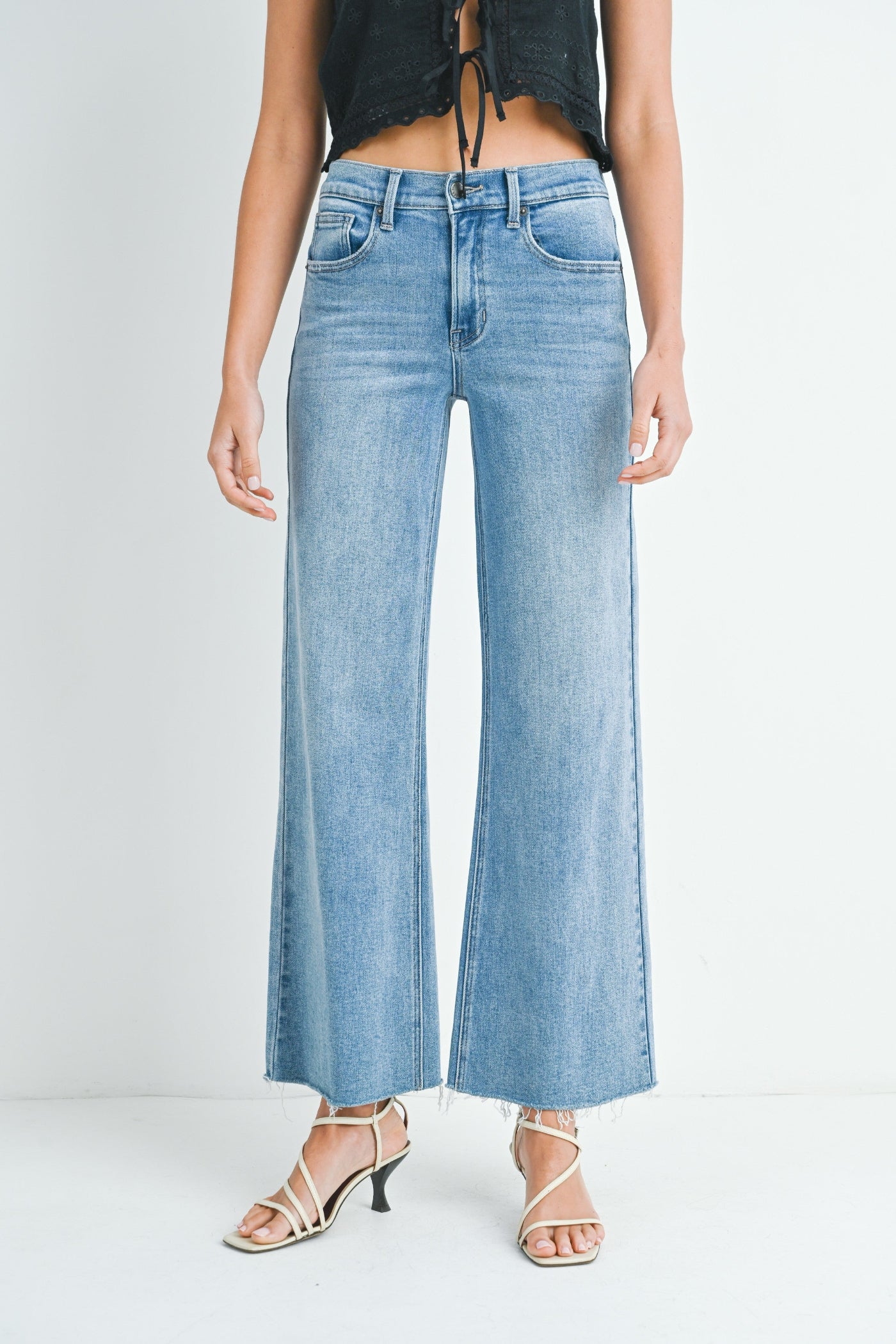 SLIM WIDE LEG JEANS