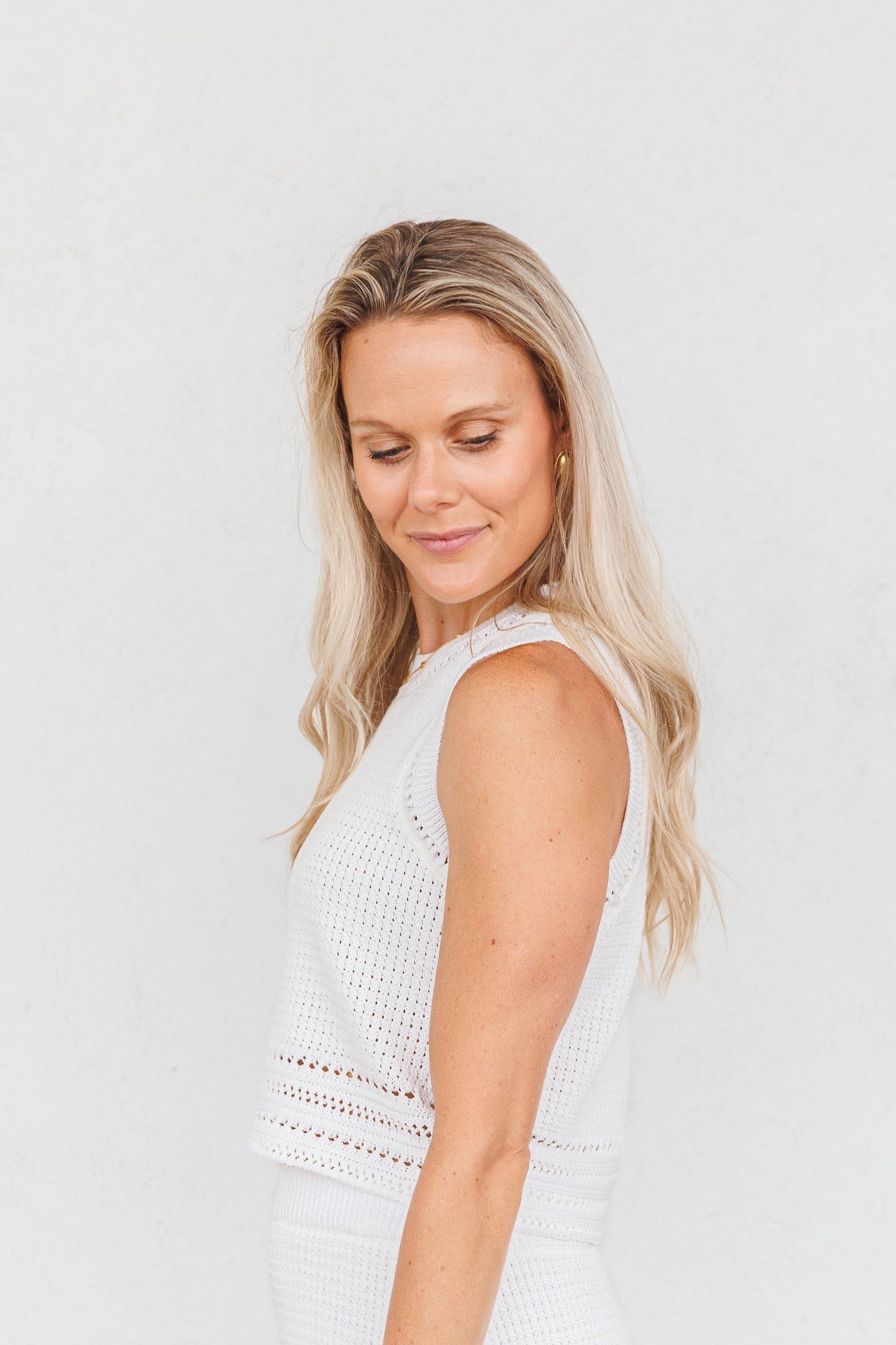 LUCY PARIS MARELLA CROCHET TOP – A IVORY CROCHET CROP MADE FOR SUMMER LAYERING