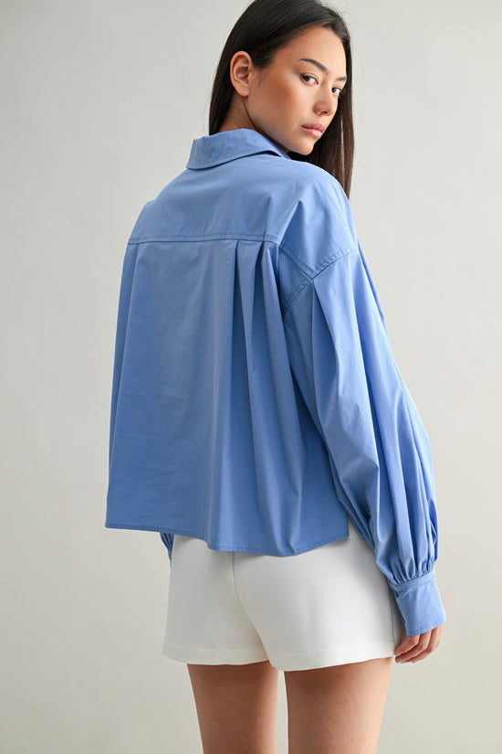 PLEATED SHIRT TOP