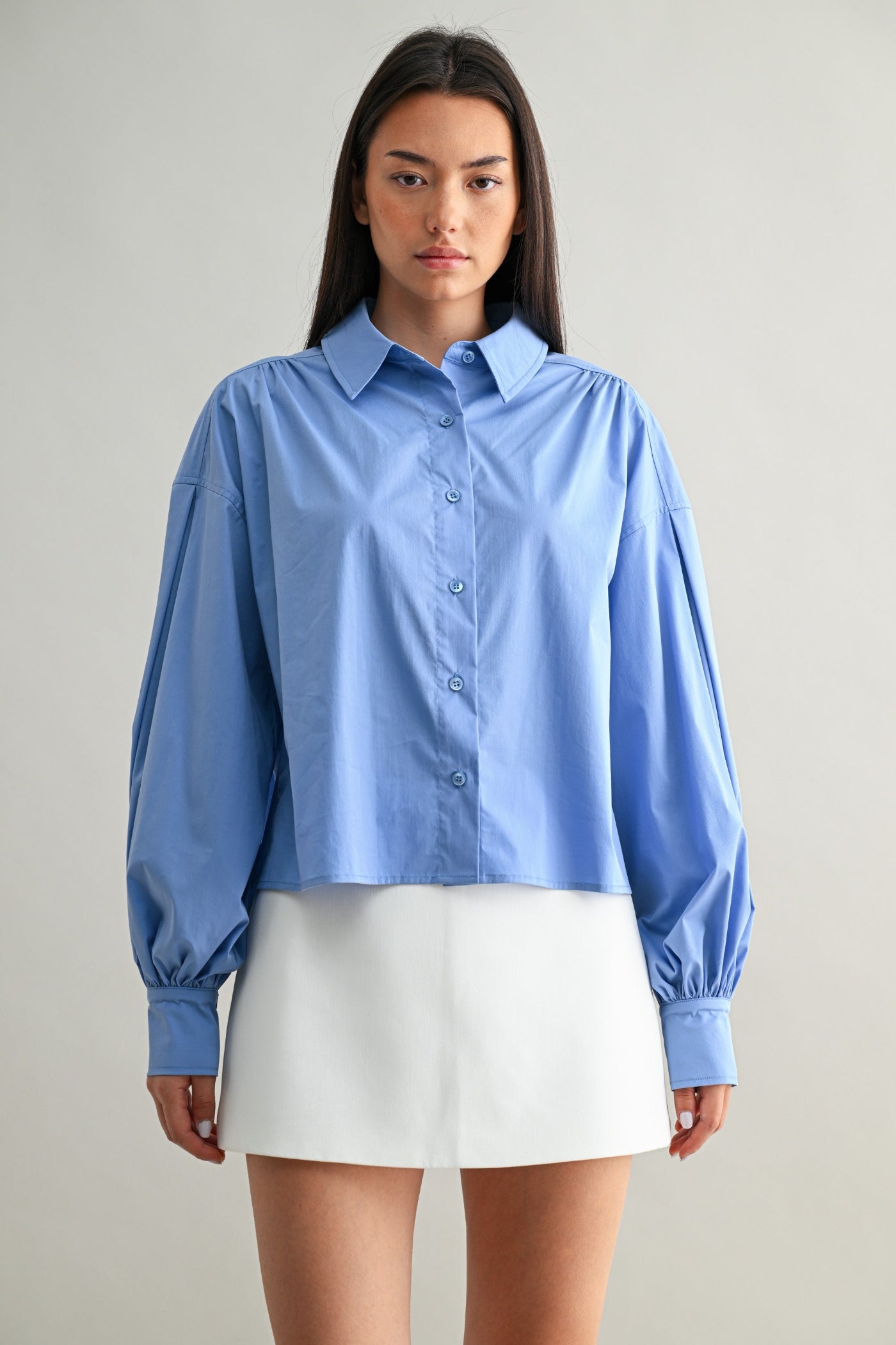 BALLOON SLEEVE OVERSIZED SHIRT