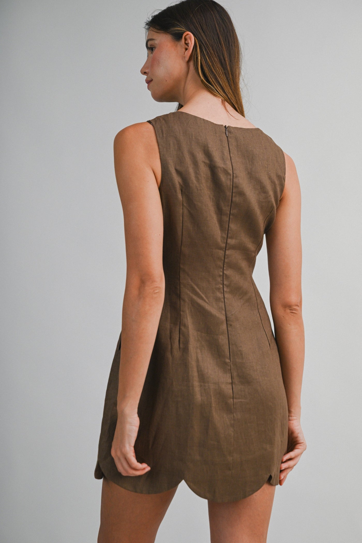 GABRIELLA LINEN MIDI DRESS